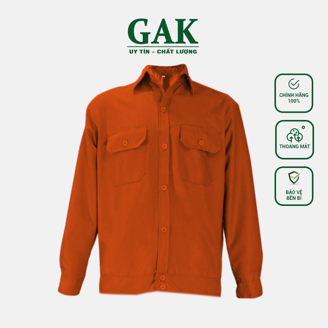 Khaki 2-1 Work Uniform, Color: Orange