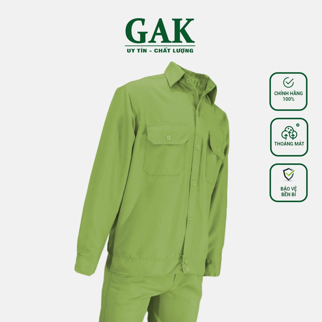 Khaki 2-1 Work Uniform, Color: Green beans