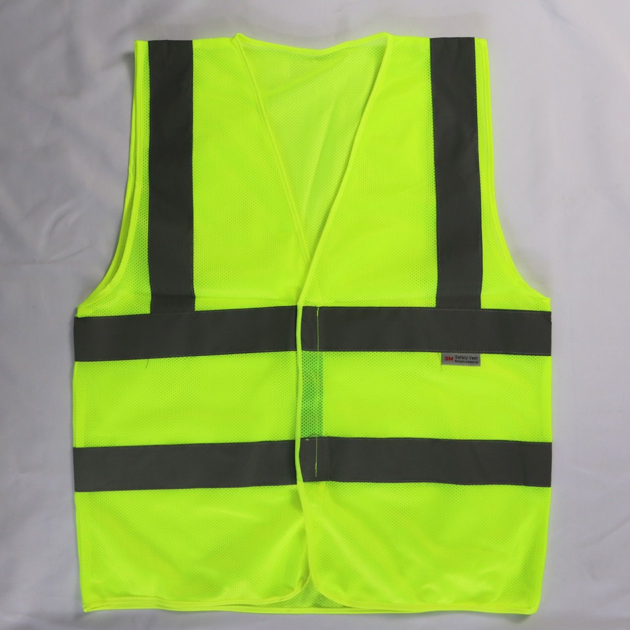 Hi-vis Type 3m safety vest  neon green color with 5cm high poly reflective stripes