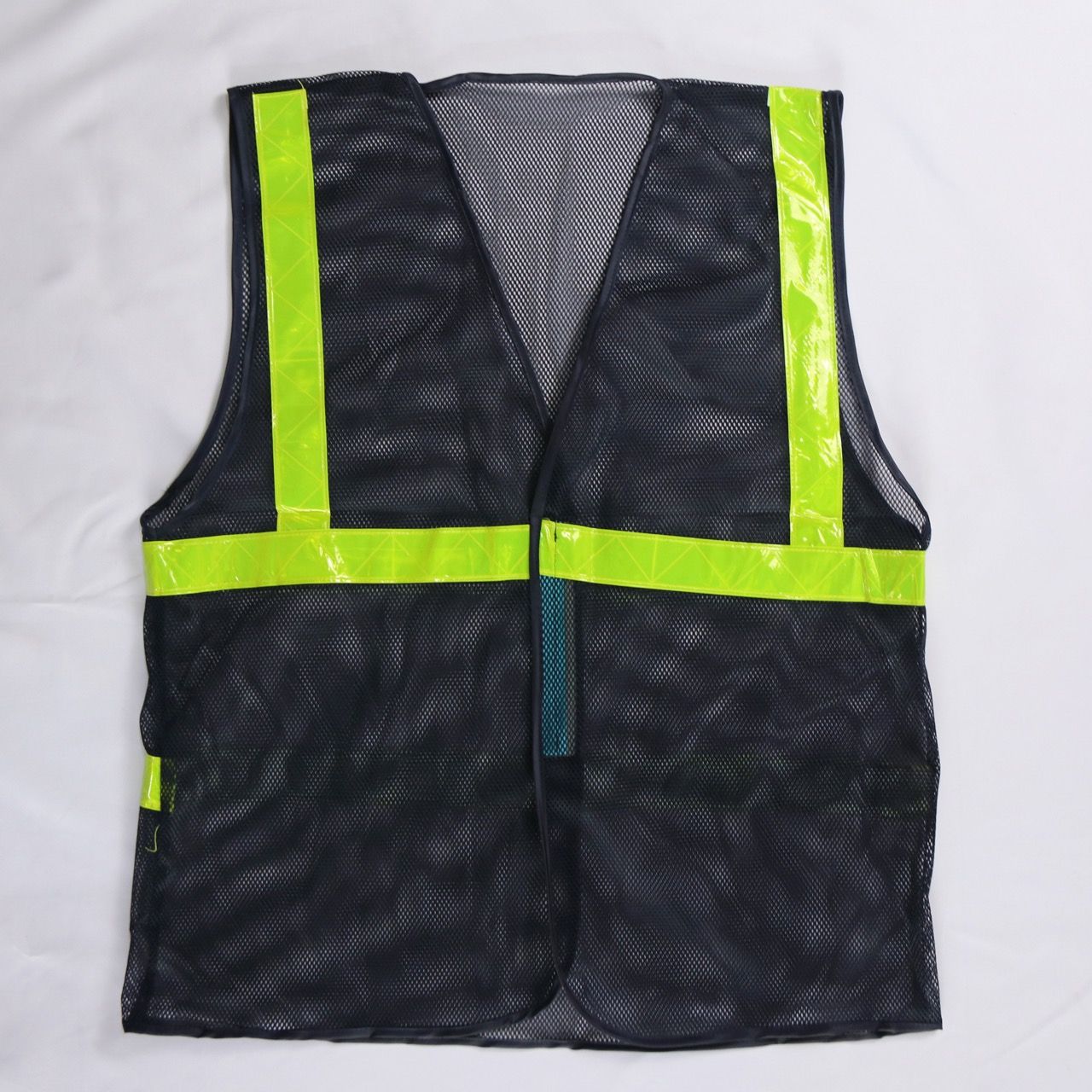 Hi-Vis safety Vest for Public Works Navy Blue color with Triangular Banana Plastic Reflective Tape