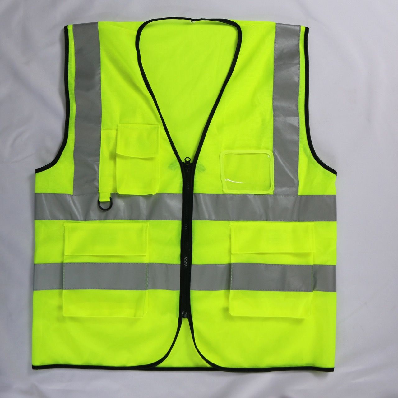Hi Vis Palize Safety Vest neon green color with 5cm high bright poly reflective stripes