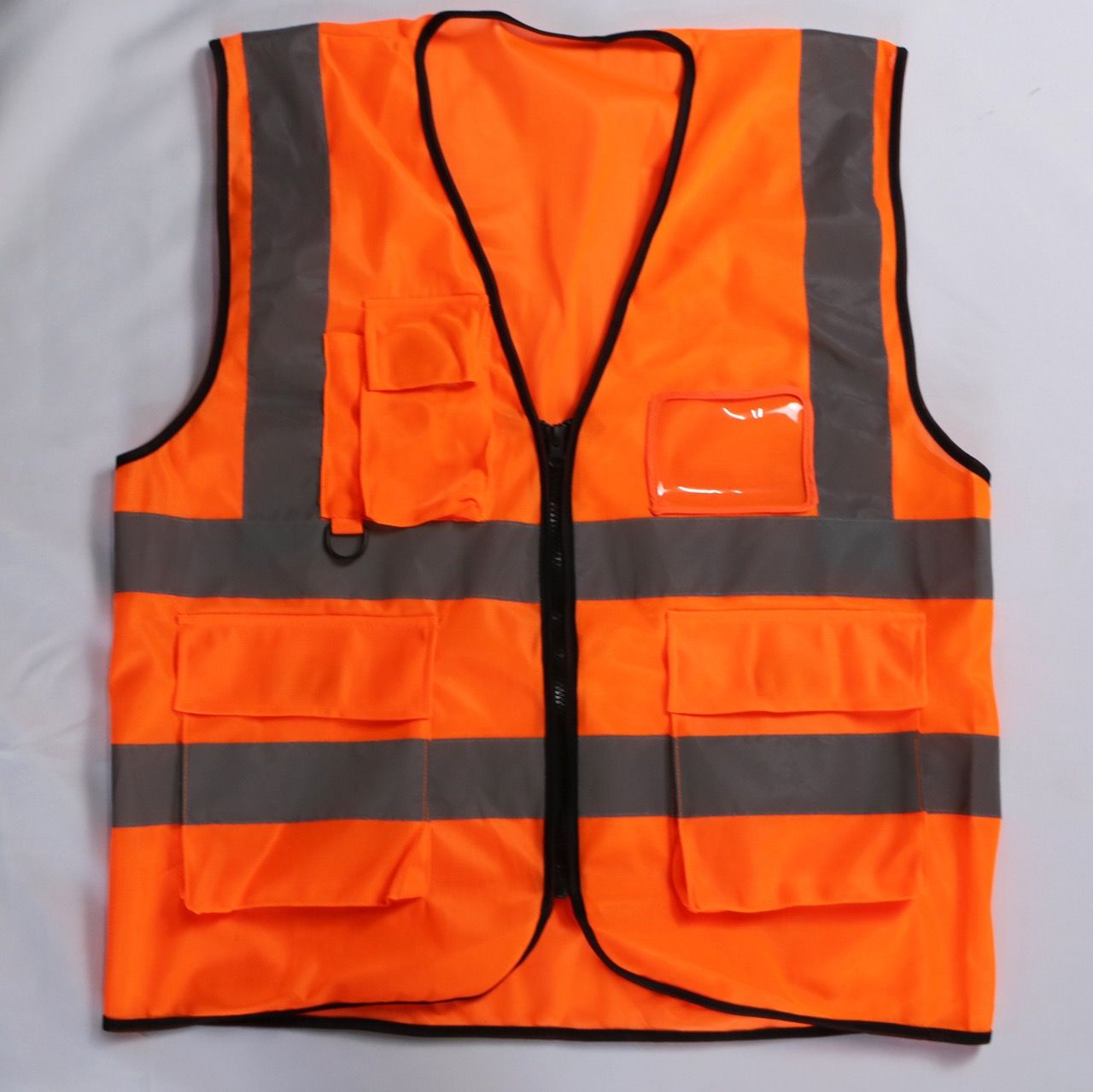 Hi Vis Palize Safety Vest Neon Orange color with 5cm high bright poly reflective stripes