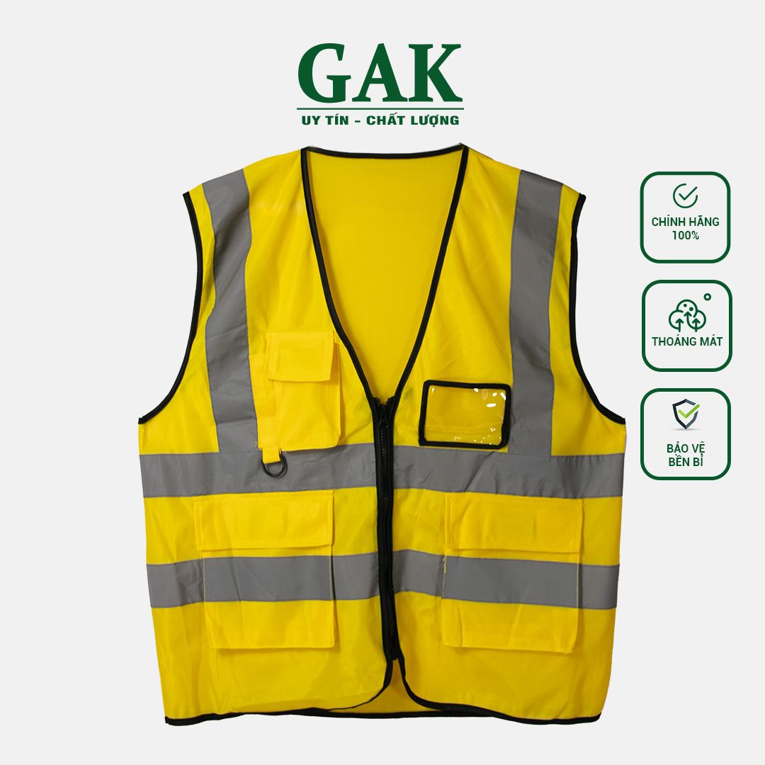Hi Vis Palize Safety Vest  color with 5cm high bright poly reflective stripes