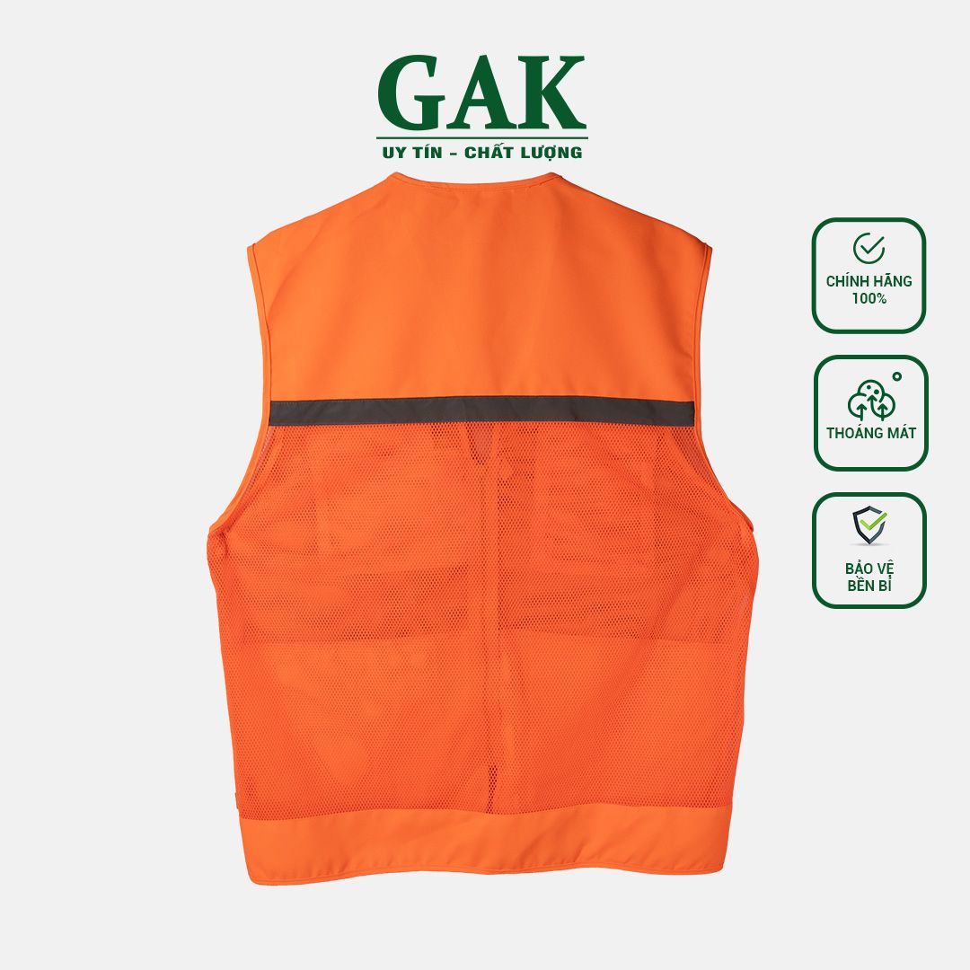 Mẫu áo ghi lê bảo hộ phản quang 4 túi