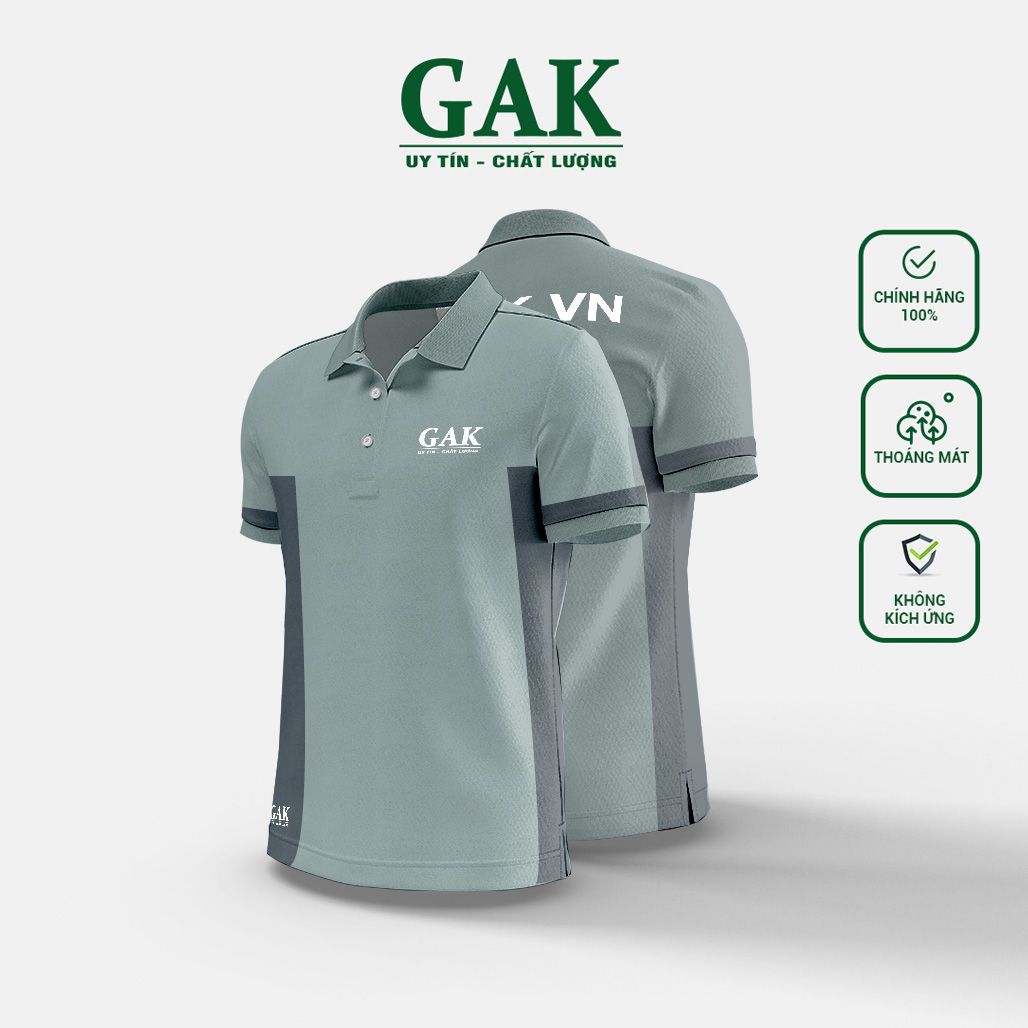 Mẫu áo thun polo đồng phục phối màu trẻ trung Mã 3