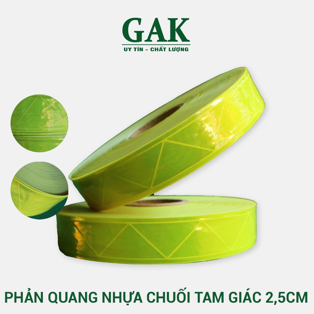 Phản quang nhựa chuối vân tam giác 2,5cm x 50m