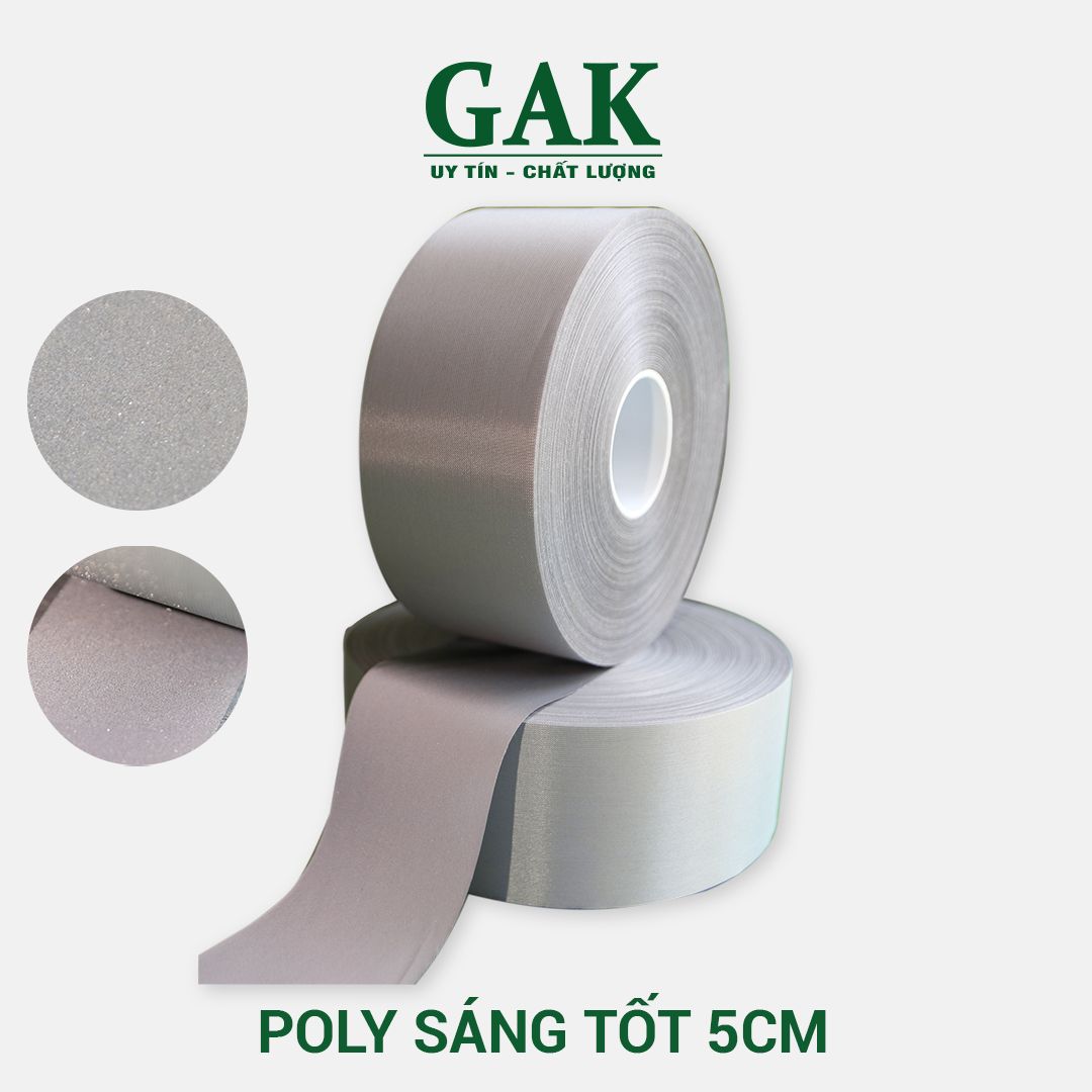 Phản quang Poly xám tốt 5cm x 100m