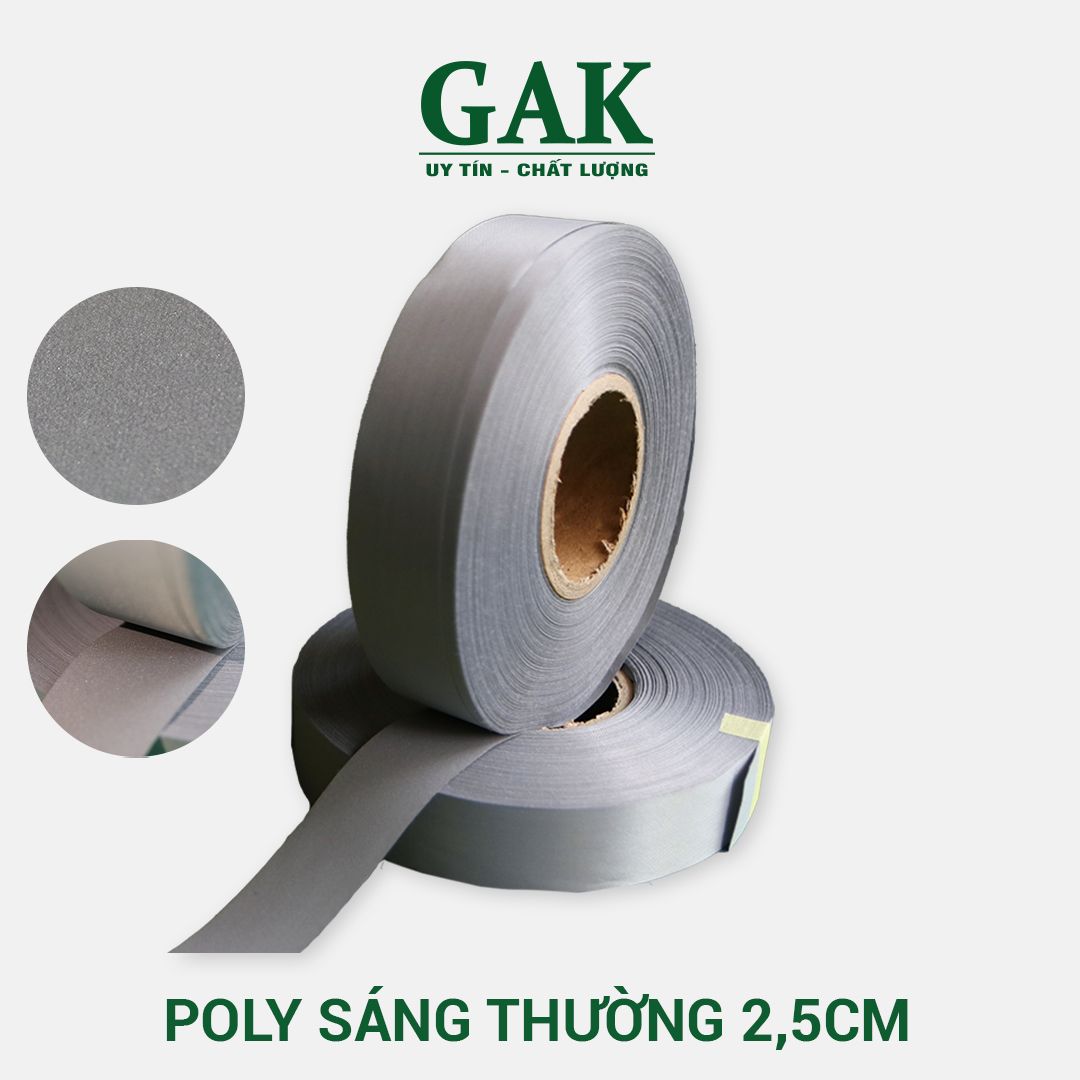 Phản quang Poly xám thường 2,5cm x 100m