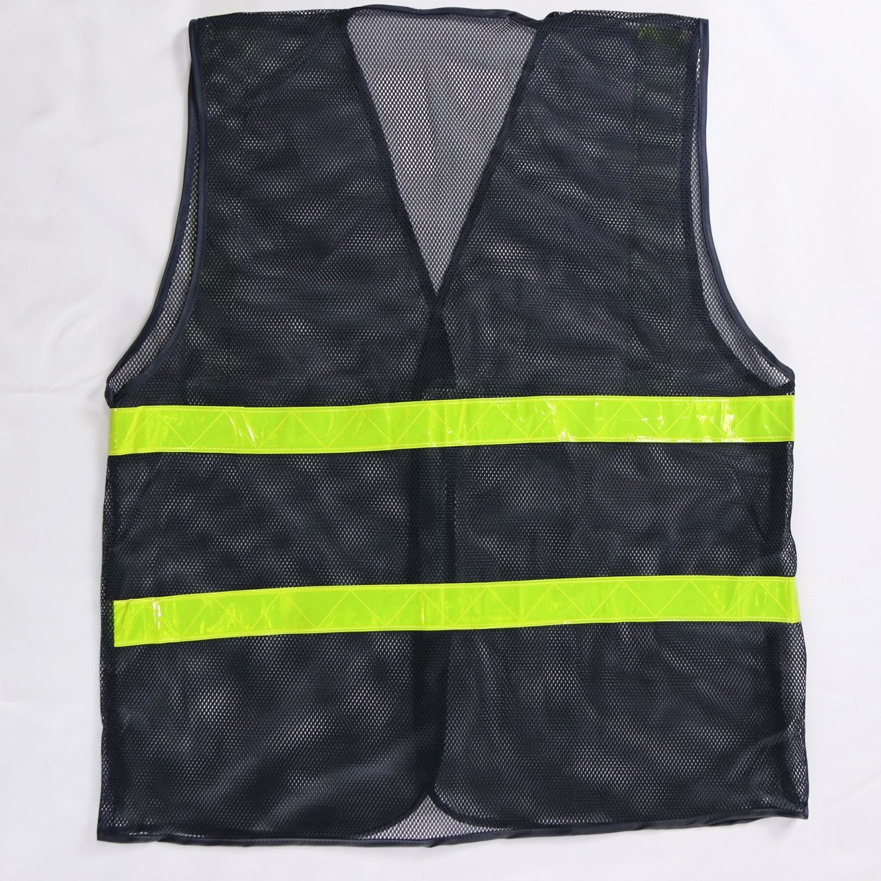 Hi-Vis safety Vest for Public Works Navy Blue color with Triangular Banana Plastic Reflective Tape