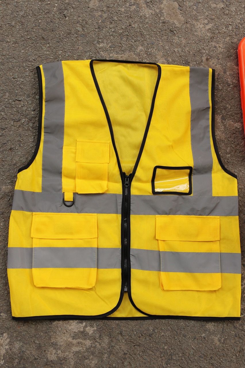 Hi Vis Palize Safety Vest  color with 5cm high bright poly reflective stripes