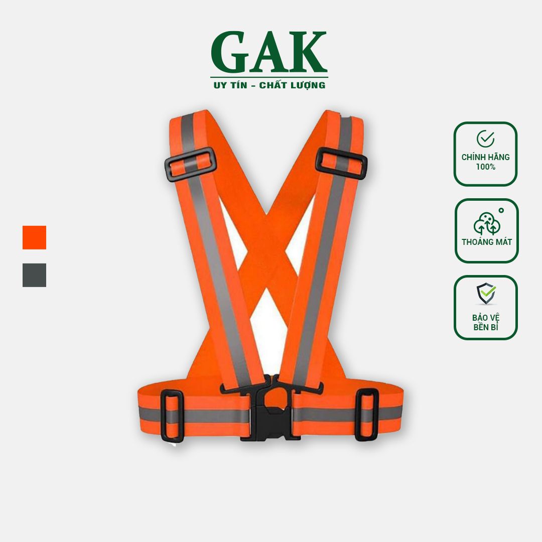 Orange Polyester Safety Reflective Vest Belt