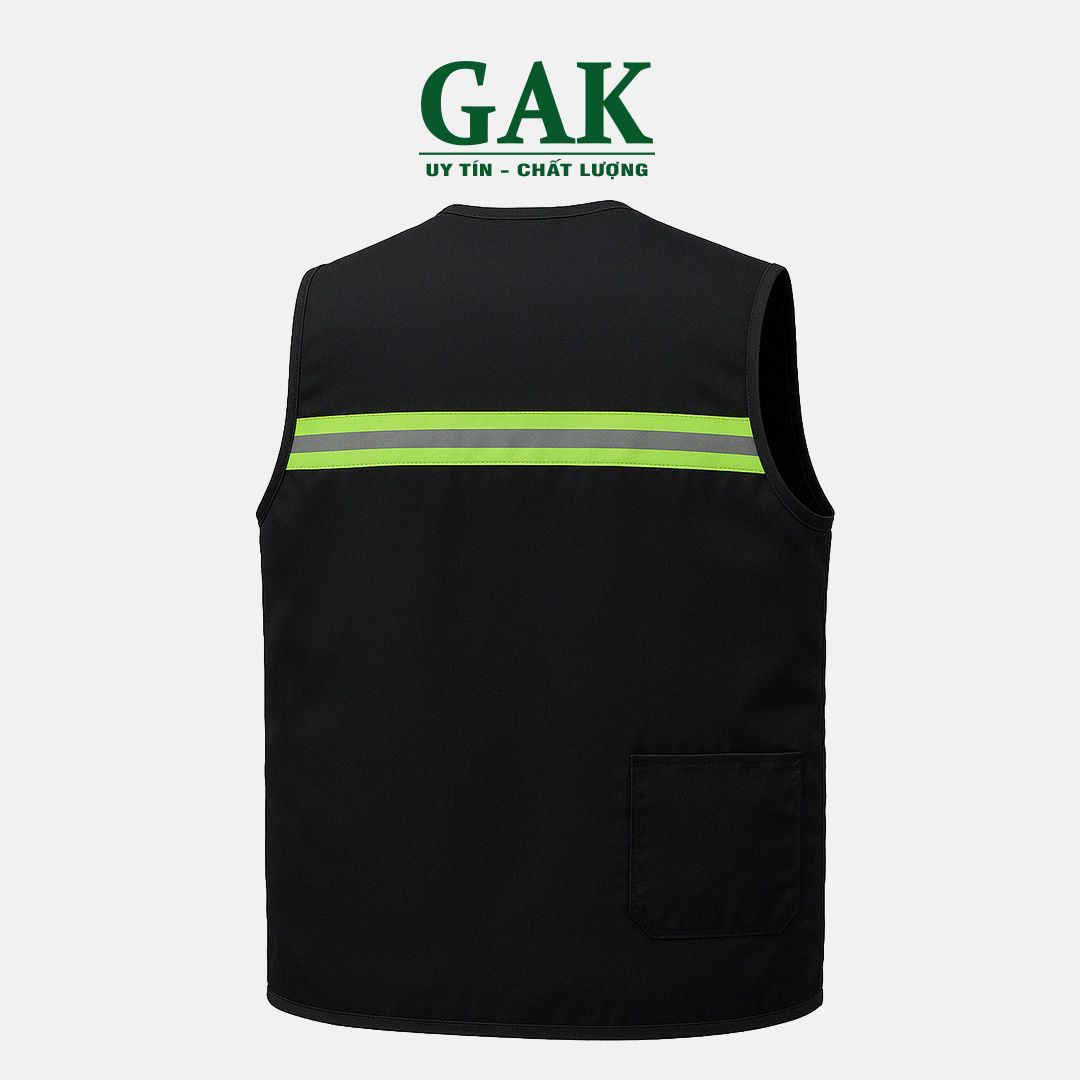 Hi-Vis Gile safety vest for sercurity black