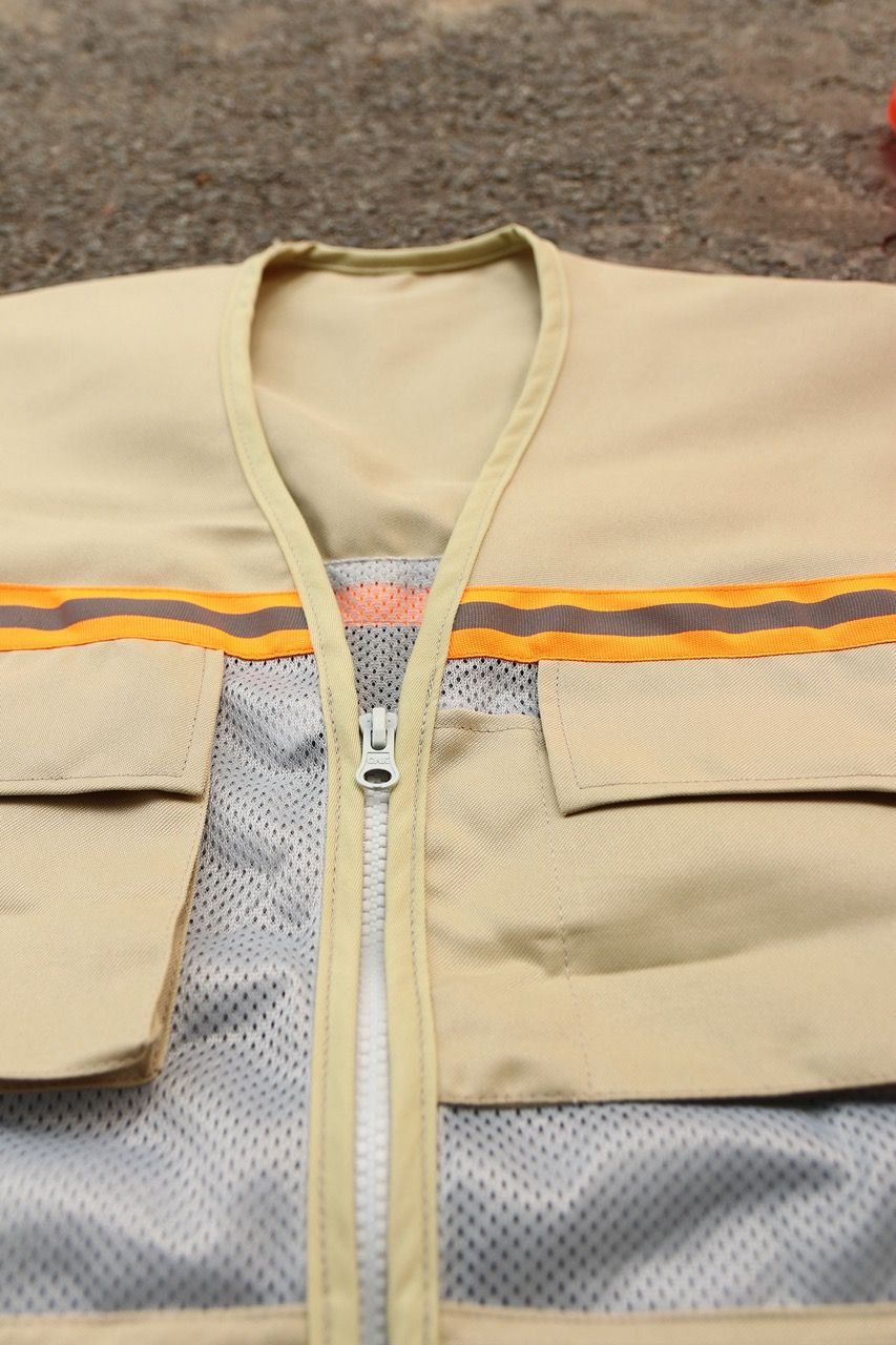 High Visibility Gile Safety Vest Khaki TC Fabric