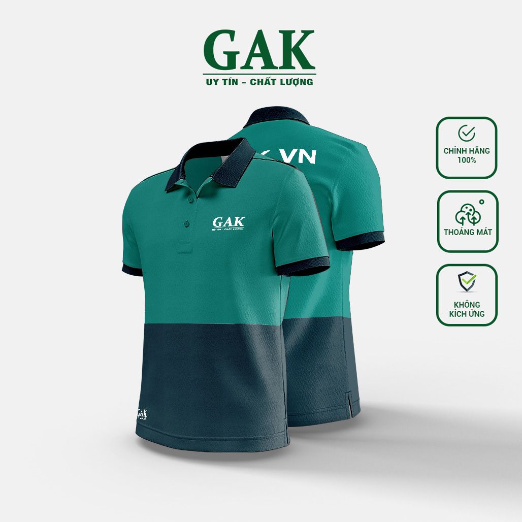 Mẫu áo thun polo đồng phục phối màu trẻ trung Mã 1