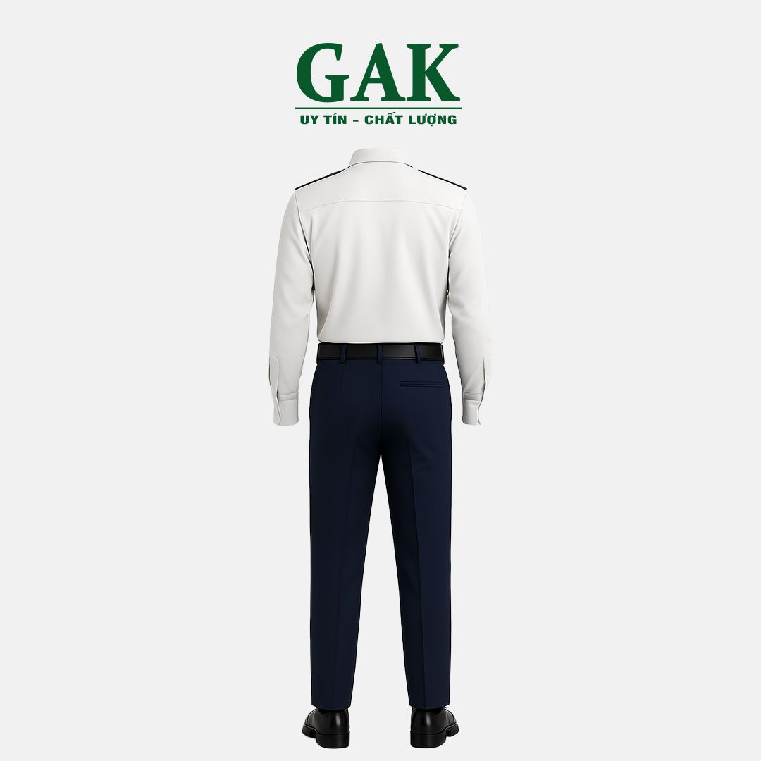 Mẫu đồng phục bảo vệ trắng chuyên nghiệp dòng cao cấp mẫu 4