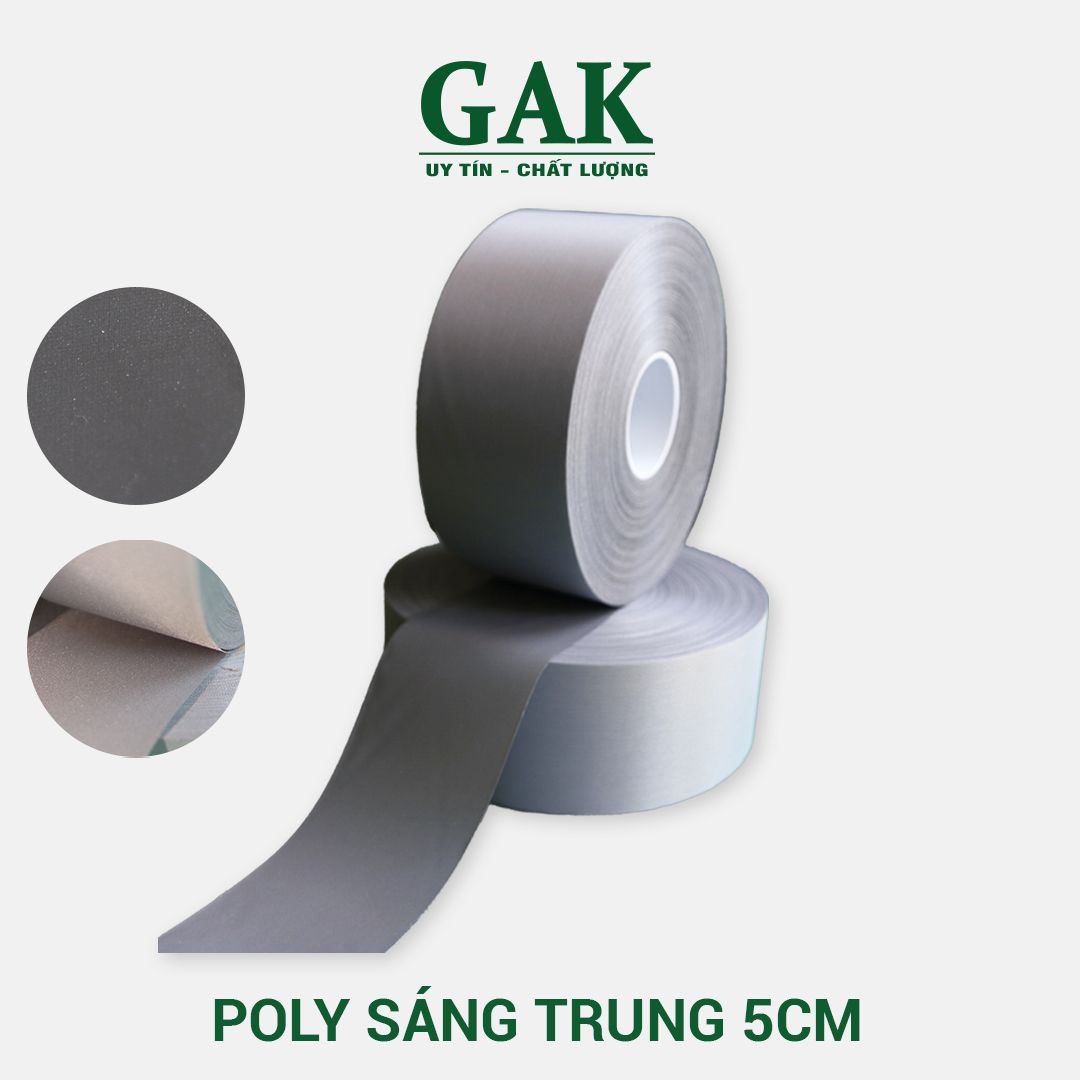 Phản quang Poly xám trung 5cm x 100m