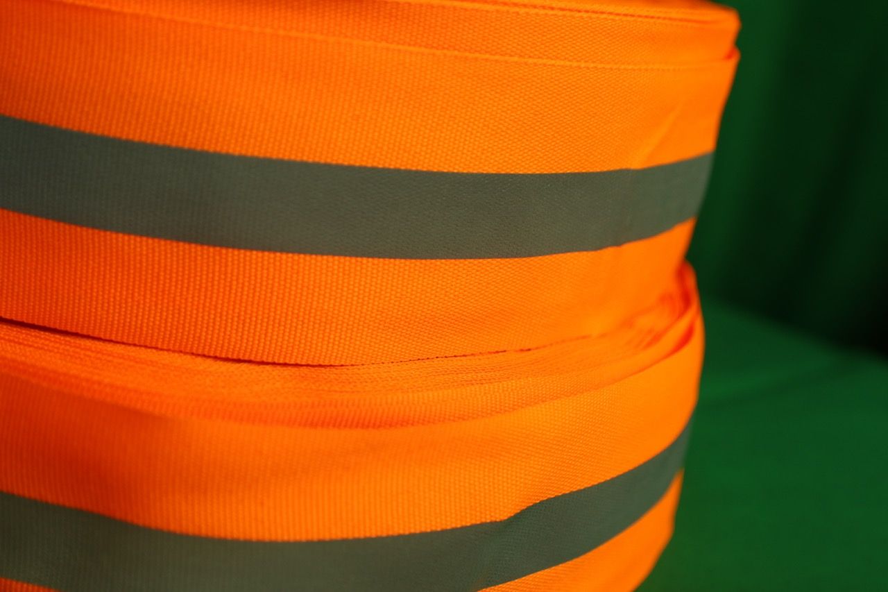 Orange Neon Reflective Tape - 5cm x 100m