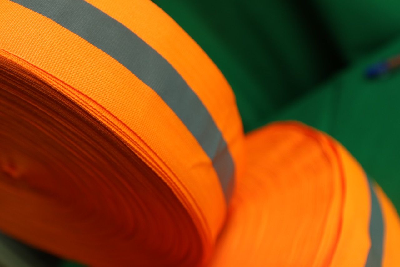 Orange Neon Reflective Tape - 5cm x 100m