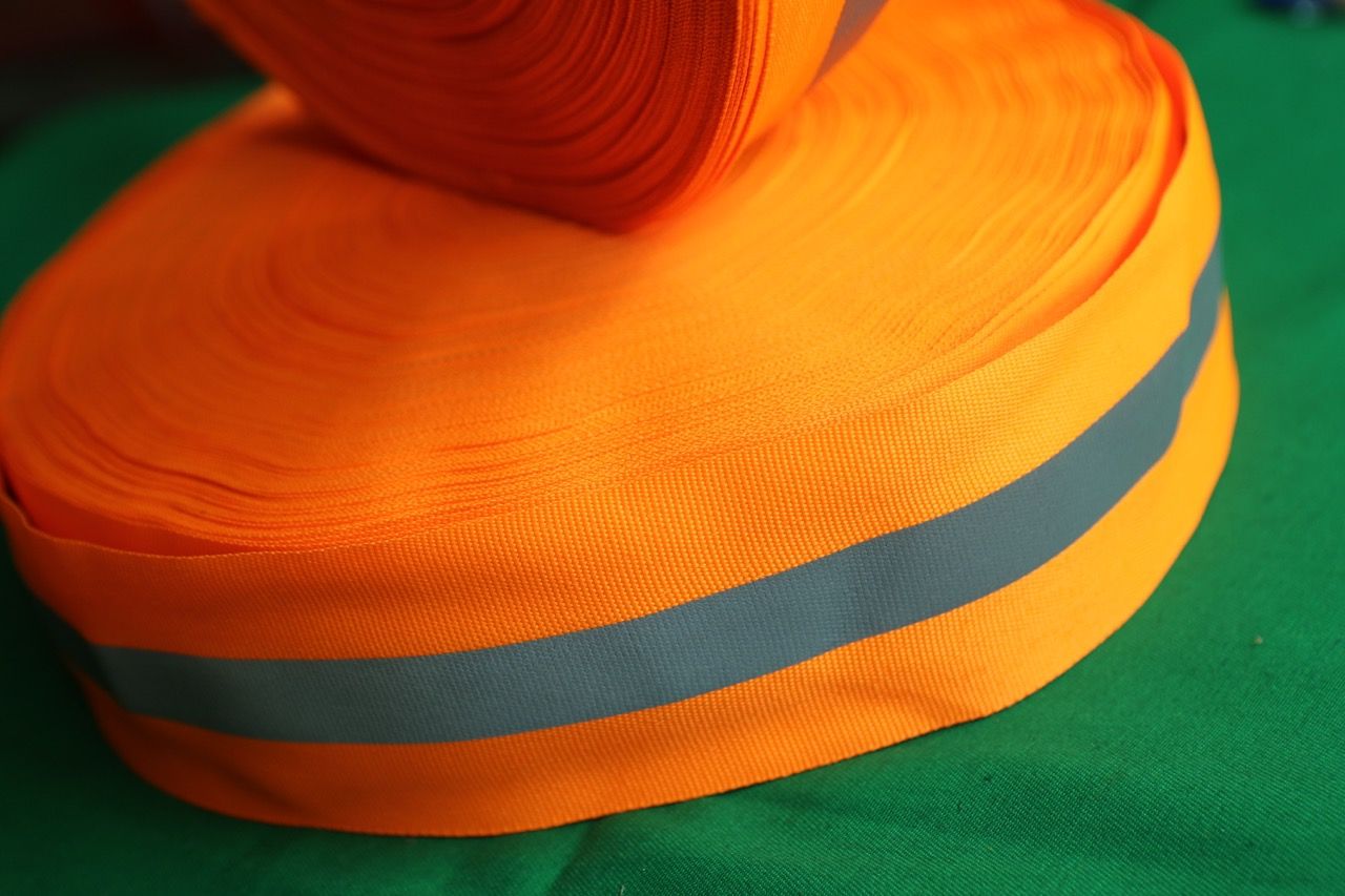 Orange Neon Reflective Tape - 5cm x 100m