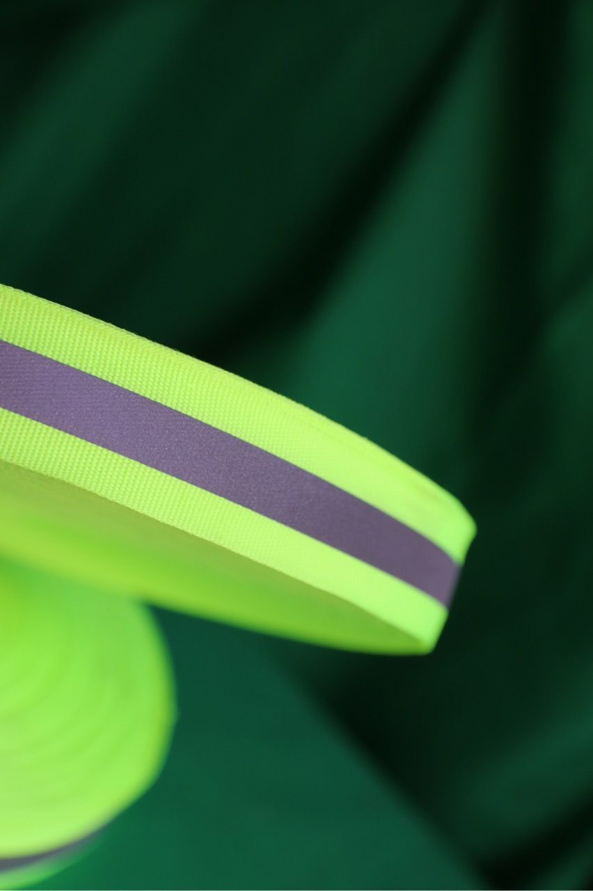 Green Neon Reflective Tape - 2,5cm x 100m