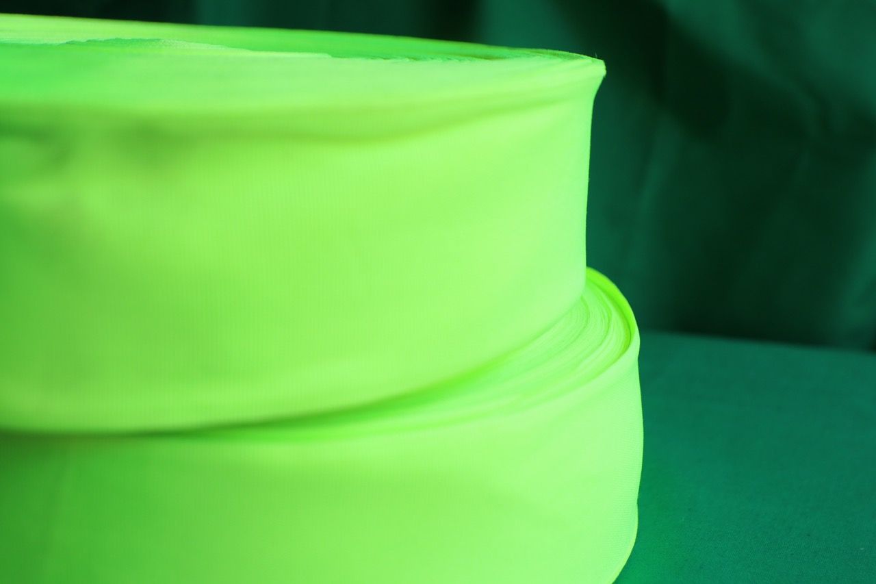 Neon Green Fabric Reflective Tape 2.5cm x 100m