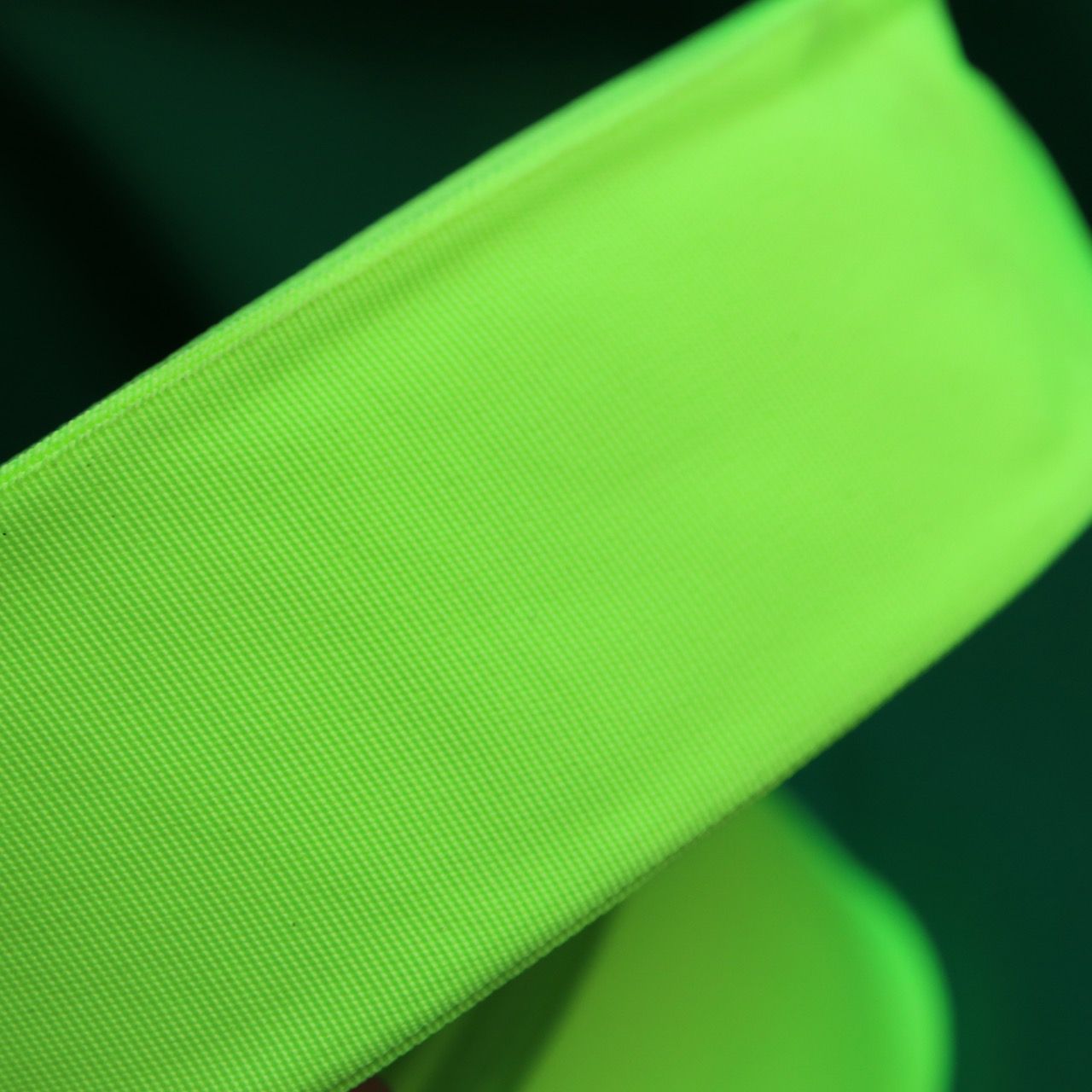 Reflective banana green fabric 5cm x 100m